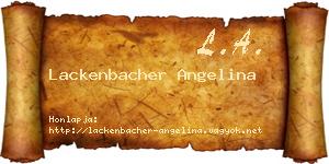 Lackenbacher Angelina névjegykártya